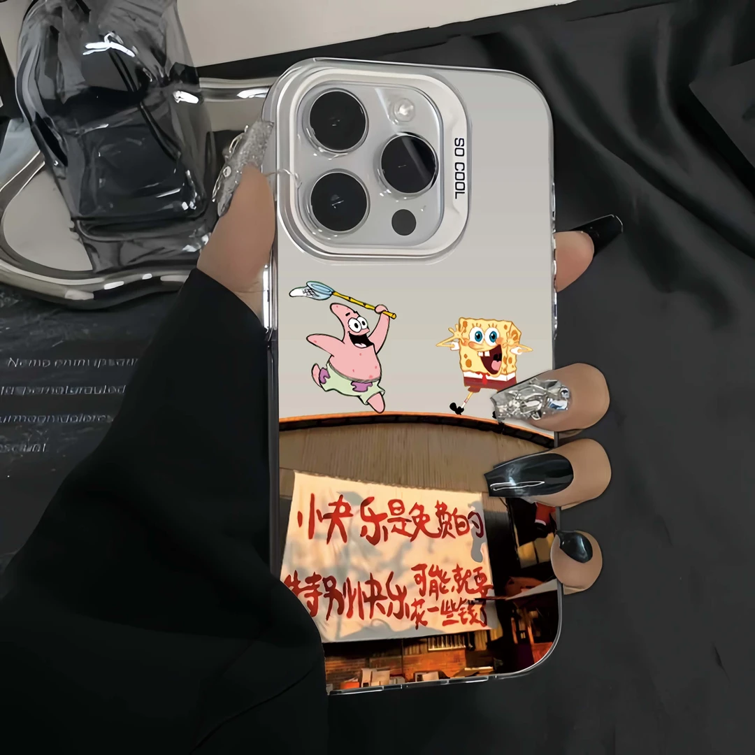 快乐海绵华为OPPOvivo小米14苹果13iPhone15promax手机壳元气IMD7