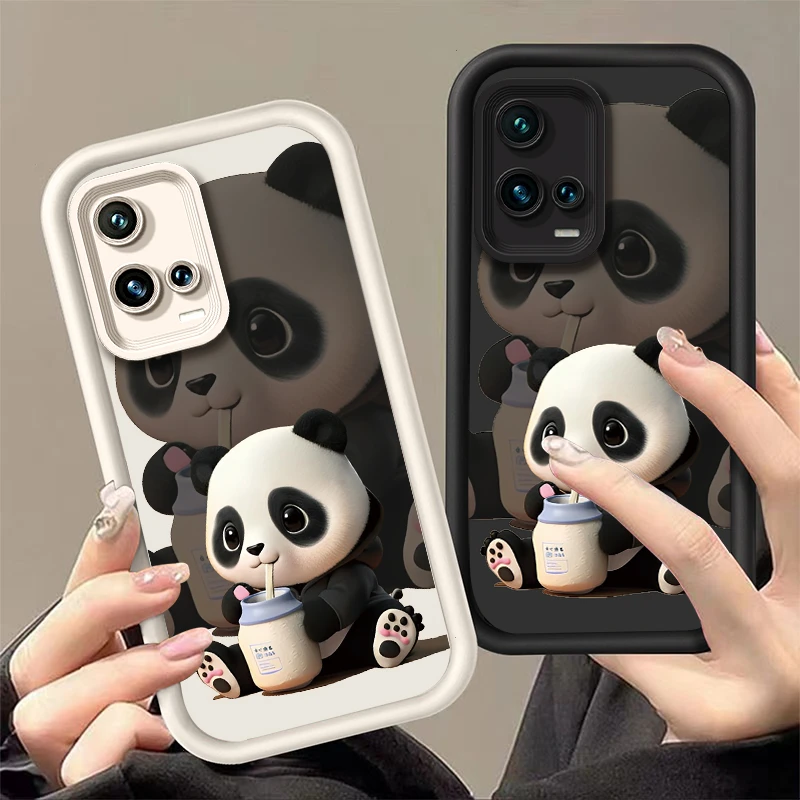 壳玛仕奶瓶熊猫适用VIVOIQOO8 PRO手机壳网红iqoo7新创意软壳全包