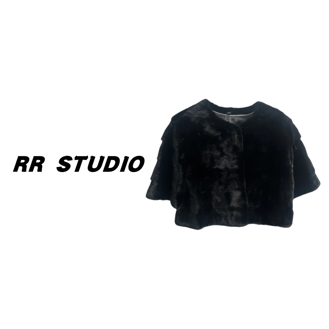 RR studio 2024【京圈女主】新款时尚简约水貂外套#EENX60278