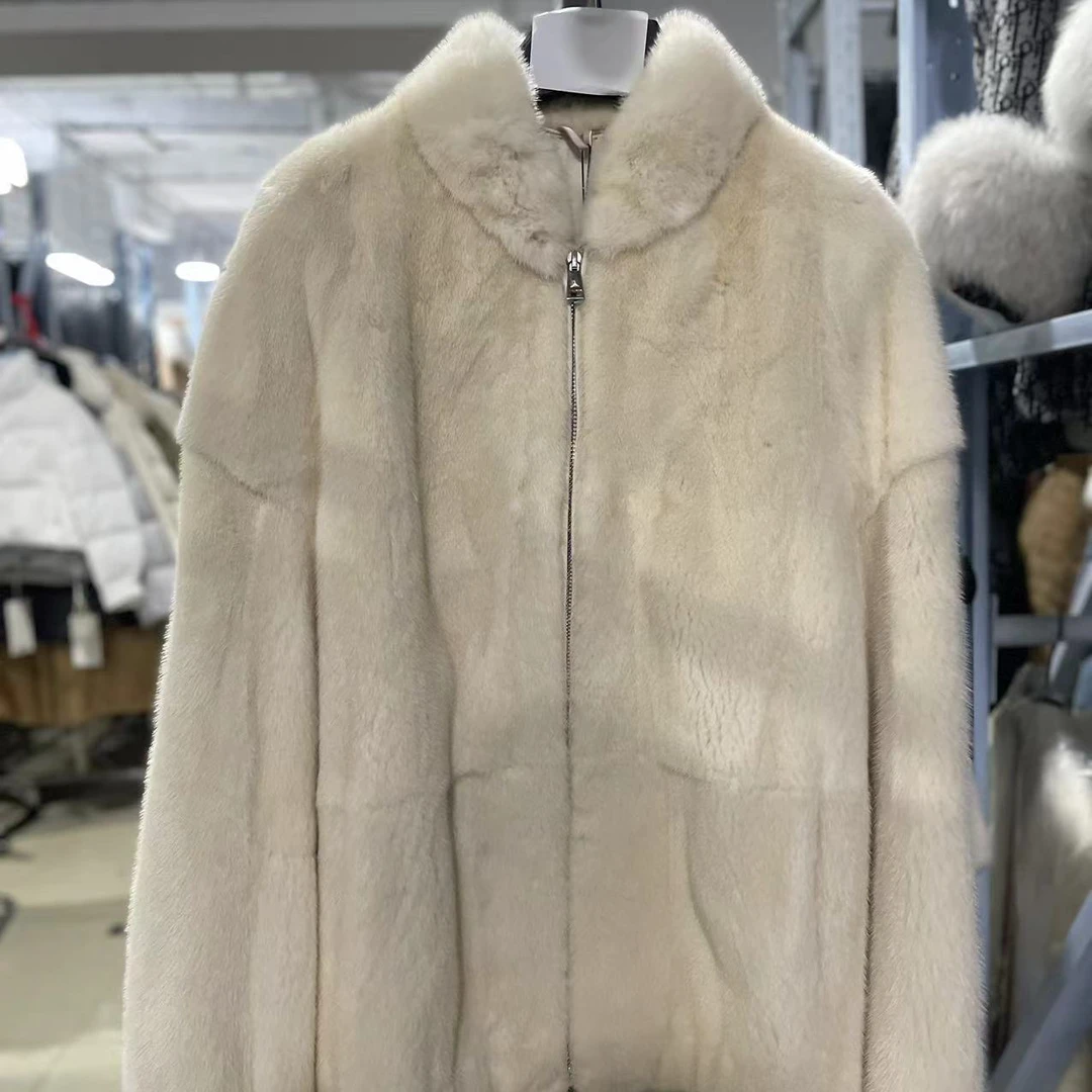 2024新款经典毛领长款水貂#EENX60252