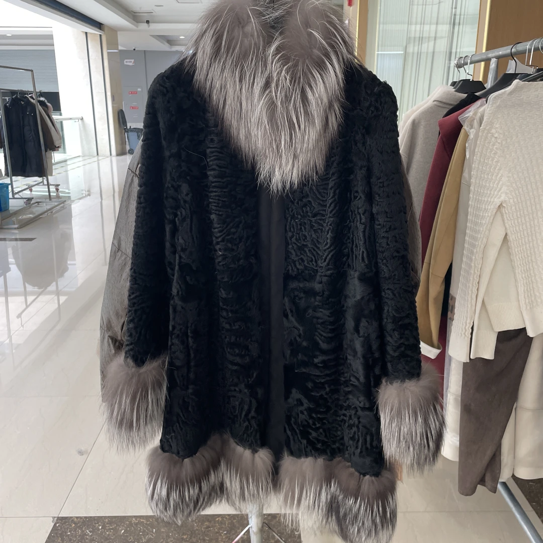 2024新款经典毛领长款水貂#QSQXY22-0015
