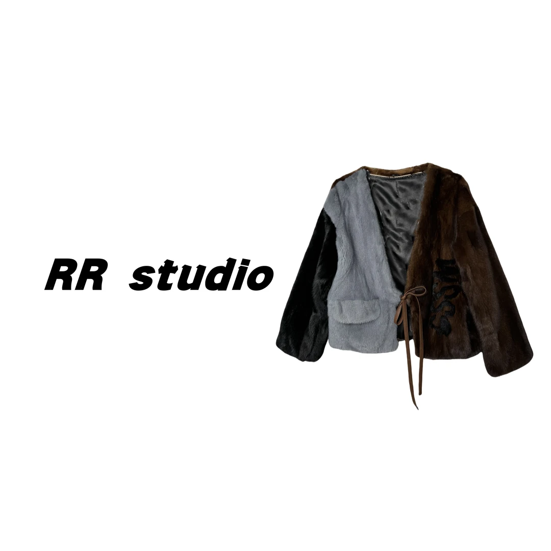 RR studio 2024时尚新款时尚水貂外套#EENX82027
