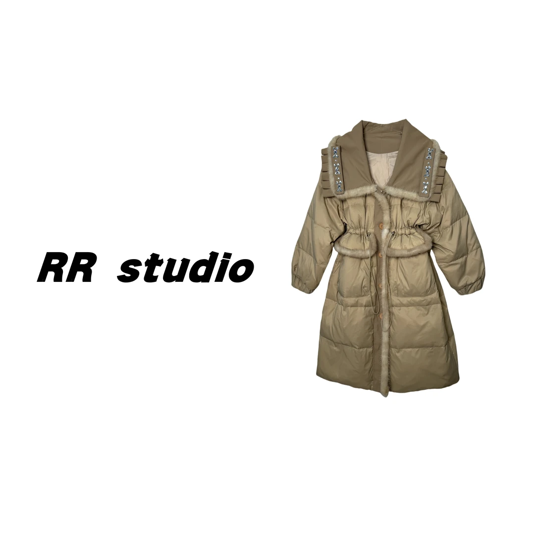 RR studio 2024新款冬季时尚经典长款羽绒服女款外套#WWDH6202