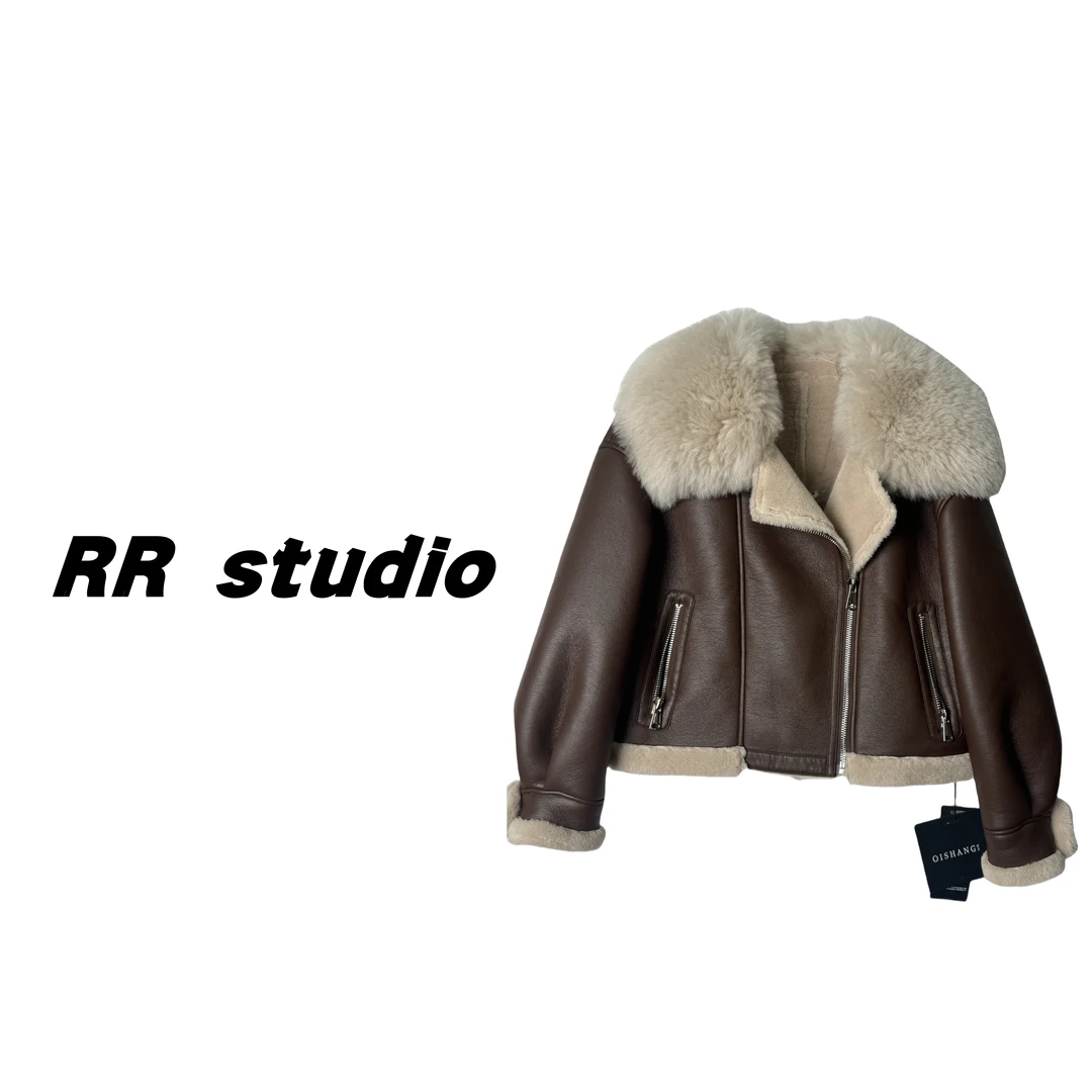 RR studio 2024秋冬新款全羊毛热力感外套女#WWXHR23652