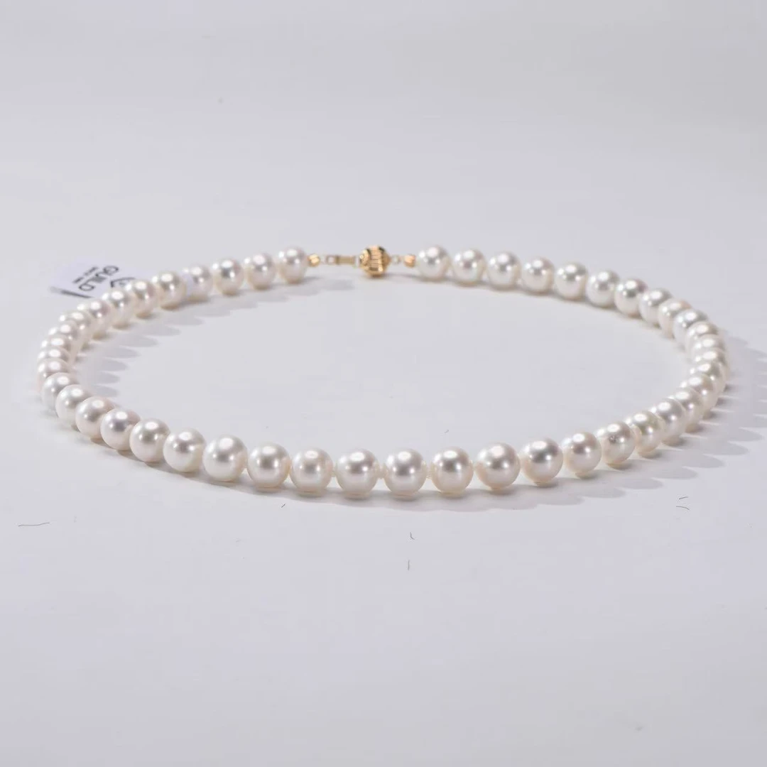 [溪辰珍珠] 淡水无核珍珠项链14K金吉尔德四星 8-9mm  KX1536001D