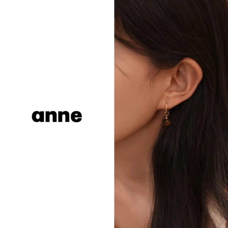 铜合金耳饰 【夕暮】爱心不对称耳圈轻奢复古气质设计感耳饰