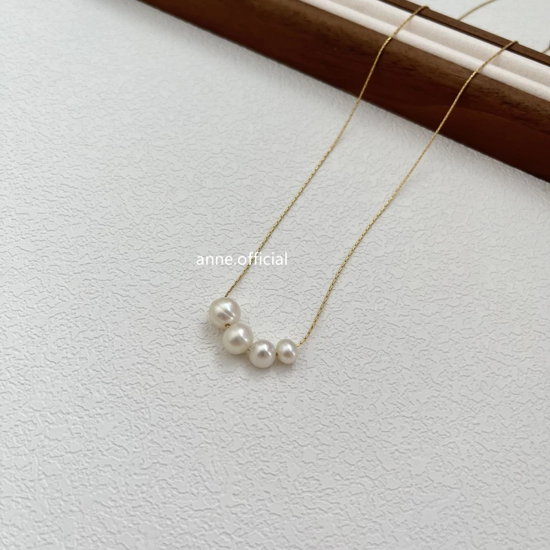 钛钢项链 【X338】轻奢高级感珠珠项链简约气质优雅小众锁骨链