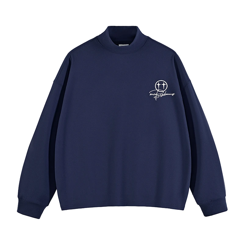 CHOMNES半高领德绒打底衫男女秋冬保暖休闲情侣装纯色长袖上衣