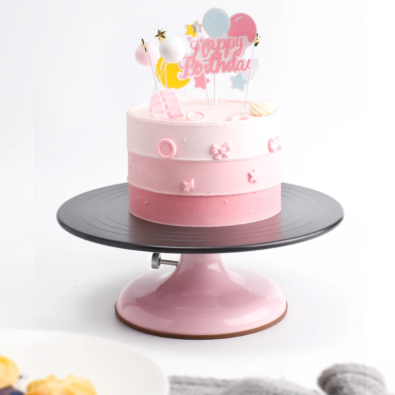 【瀚迪烘焙】商用蛋糕转盘裱花台烘焙工具铝合金抹面家用裱花转台