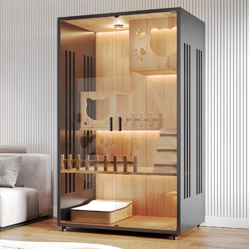 猫别墅家用猫柜双层猫舍猫咪笼子防水猫窝猫房子超大室内猫屋猫笼