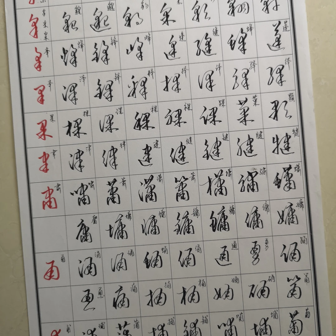 宜轩硬笔草书技法