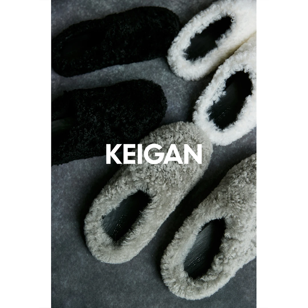 开间/懒人B入 镁国进口柔暖冰岛羊毛柔软羊皮革毛绒一脚蹬拖鞋