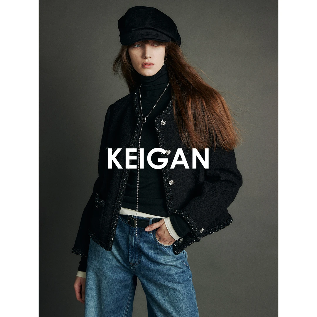 开间/口碑之巅CH@NEL源厂澳洲羊毛圈圈璀璨银珠万能经典小香外套