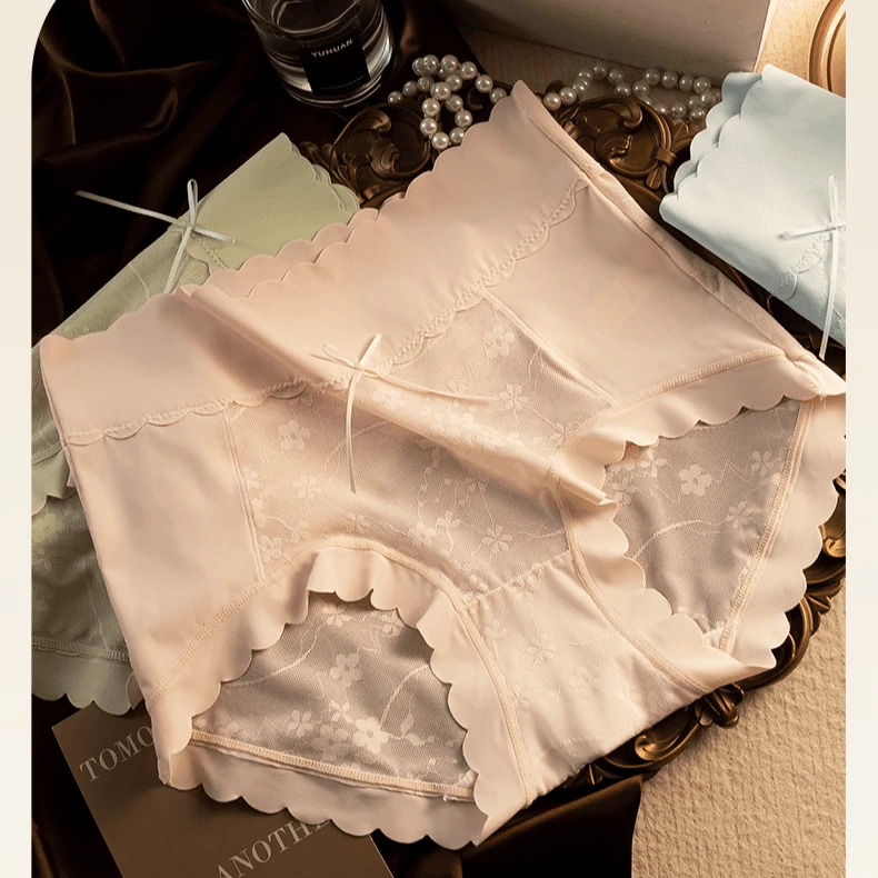 CKOIW轻奢高腰微收腹桑蚕丝聚乳酸女士内裤性感透气舒适显瘦中腰