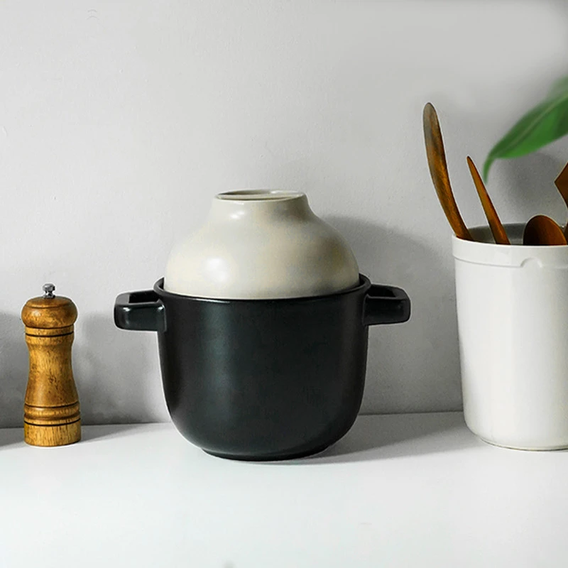 泊喜小巨蛋M1聚能多功能MINI陶锅撞色煲汤炖肉煎锅砂锅煲汤锅2.5L