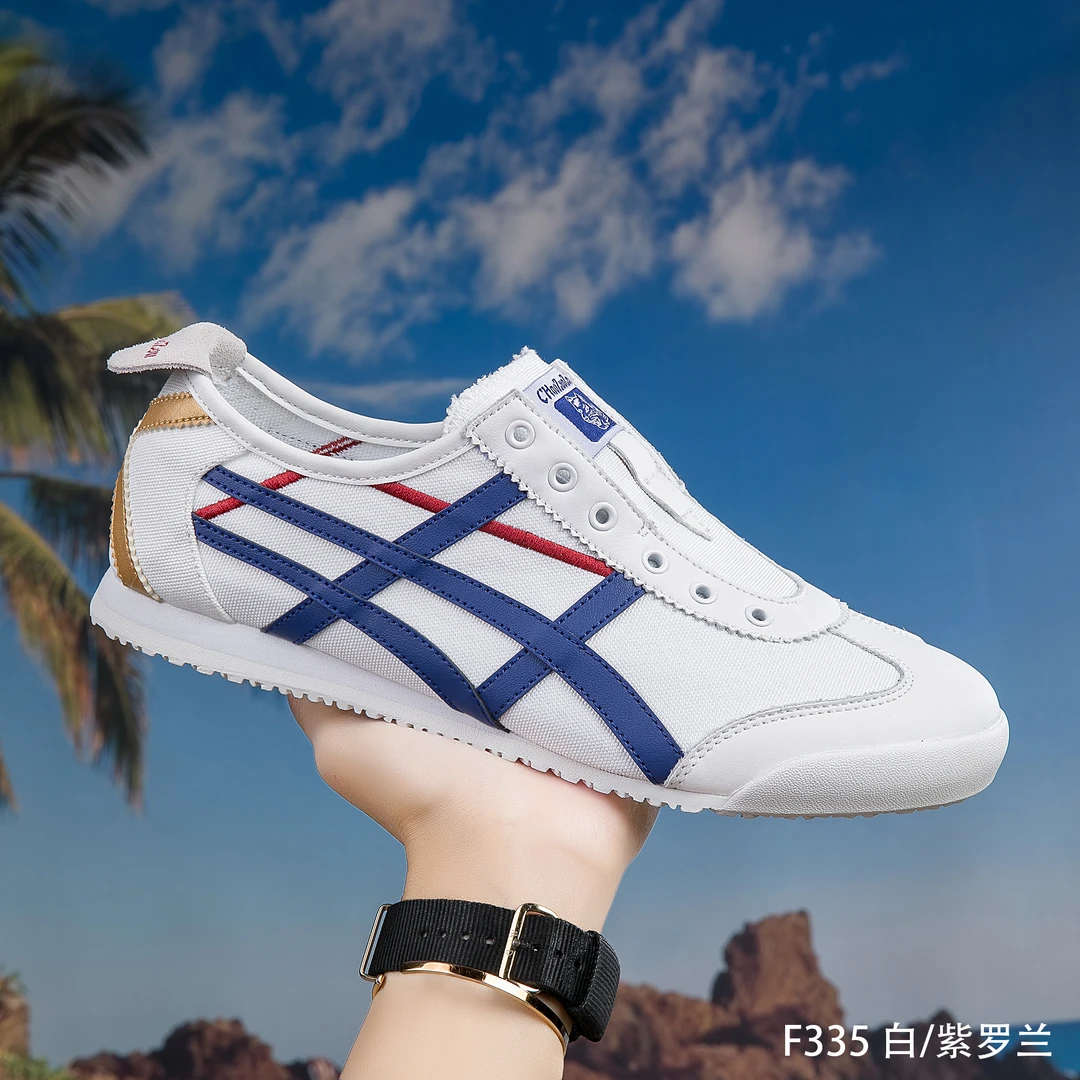 2024帆布鬼虎透气时尚潮流休闲低帮一脚蹬阿甘鞋运动百搭情侣款