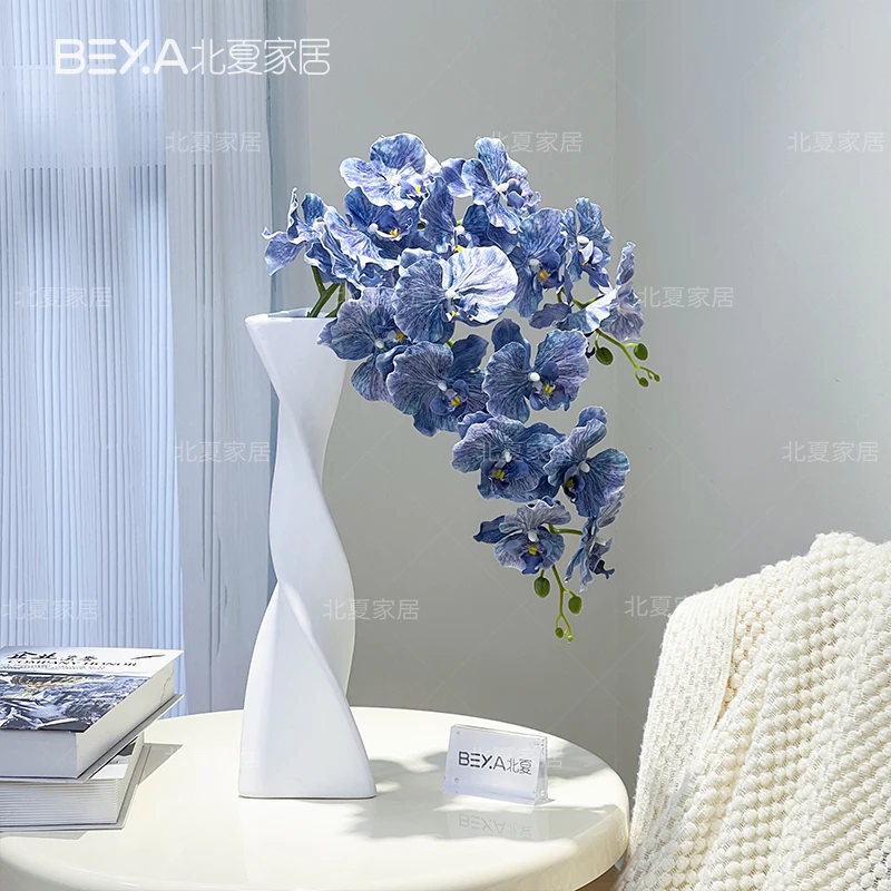 蝴蝶兰仿真花摆设客厅装饰摆件假花卉高档轻奢高端塑料