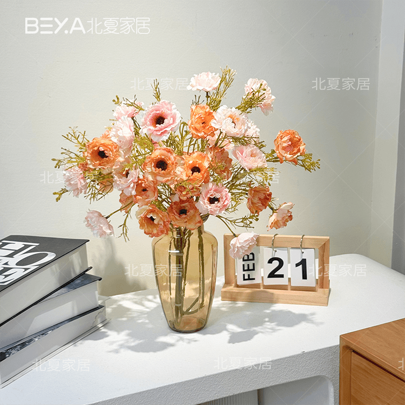 法式裙摆花仿真花摆设花束轻奢高端客厅装饰摆件高级塑料摆设花艺