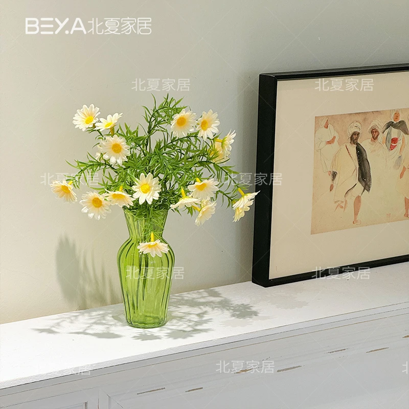 小雏菊仿真花束假花洋甘菊绢花卧室餐桌摆花花艺摆设拍