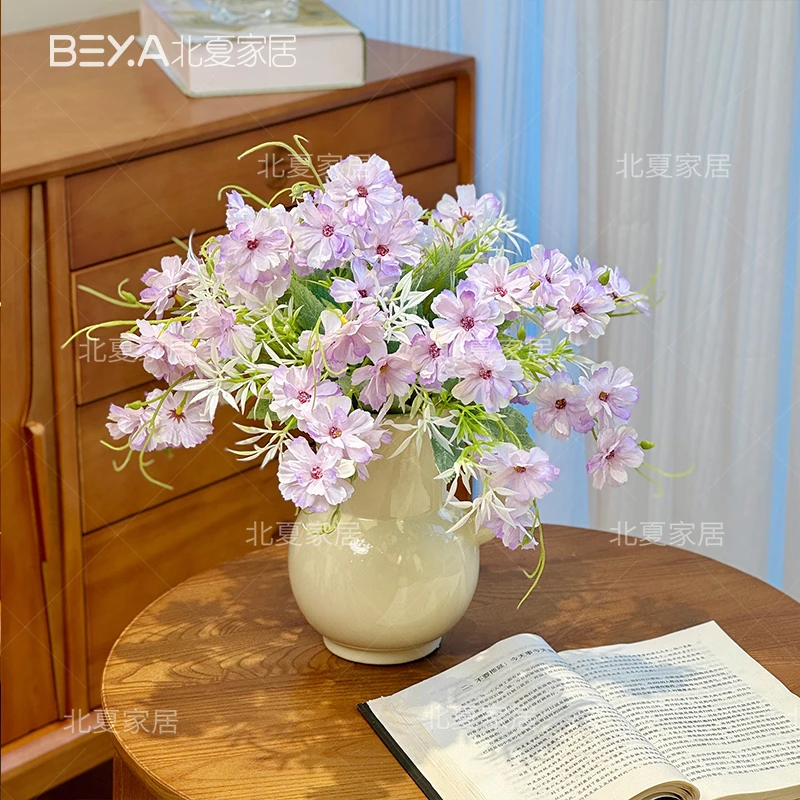 ins彩菊仿真假花摆设桌面仿真花餐桌花摆件花艺卧室装