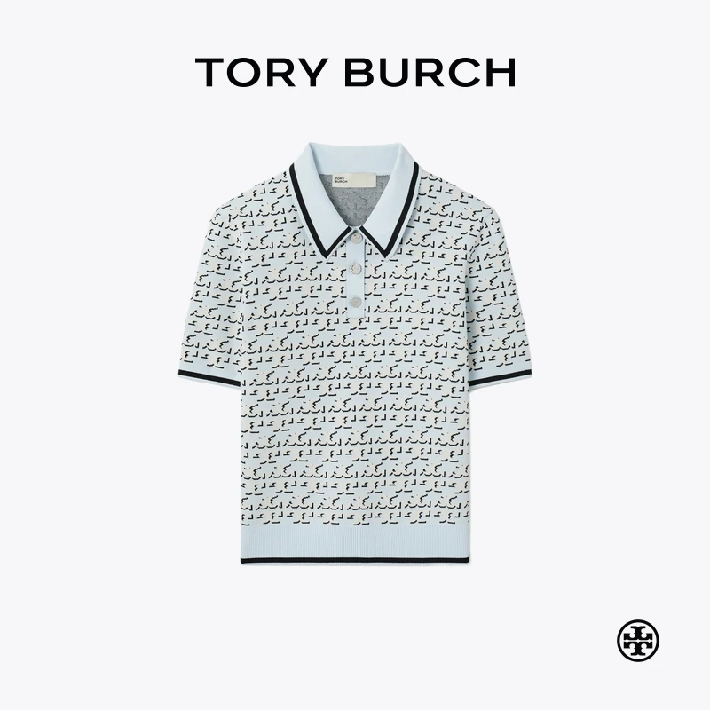 【礼遇】TORY BURCH 汤丽柏琦 双T LOGO印花POLO衫 159411