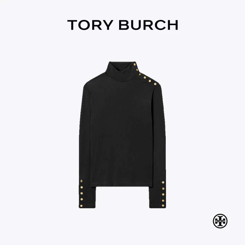 【礼遇】TORY BURCH 汤丽柏琦 高领紧身套头上衣 153897