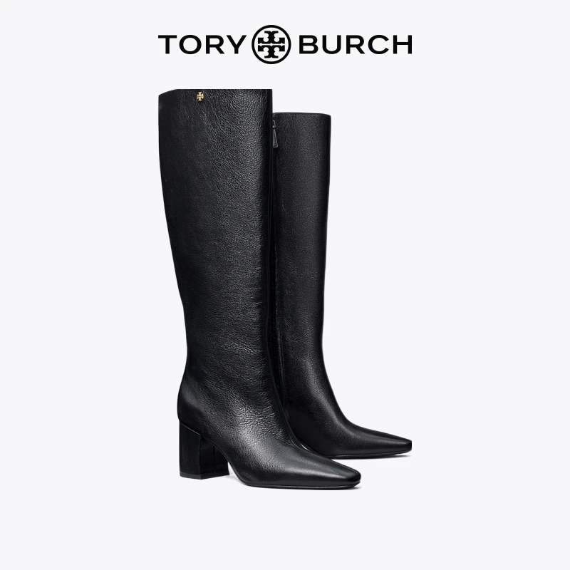 TORY BURCH 汤丽柏琦羊皮革方跟骑士长靴 154529