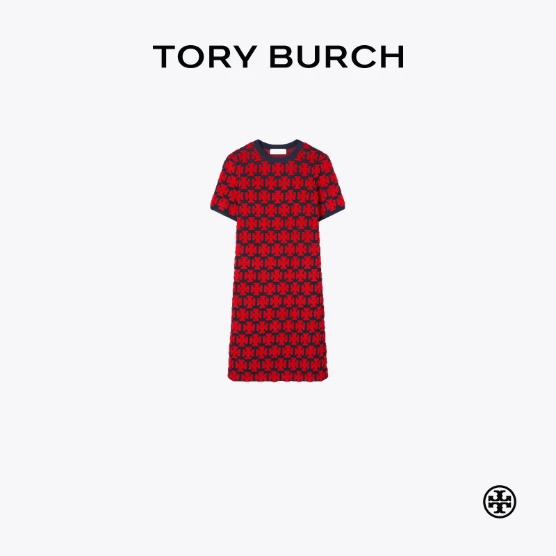 TORY BURCH 汤丽柏琦 印花T恤短袖连衣裙 157539