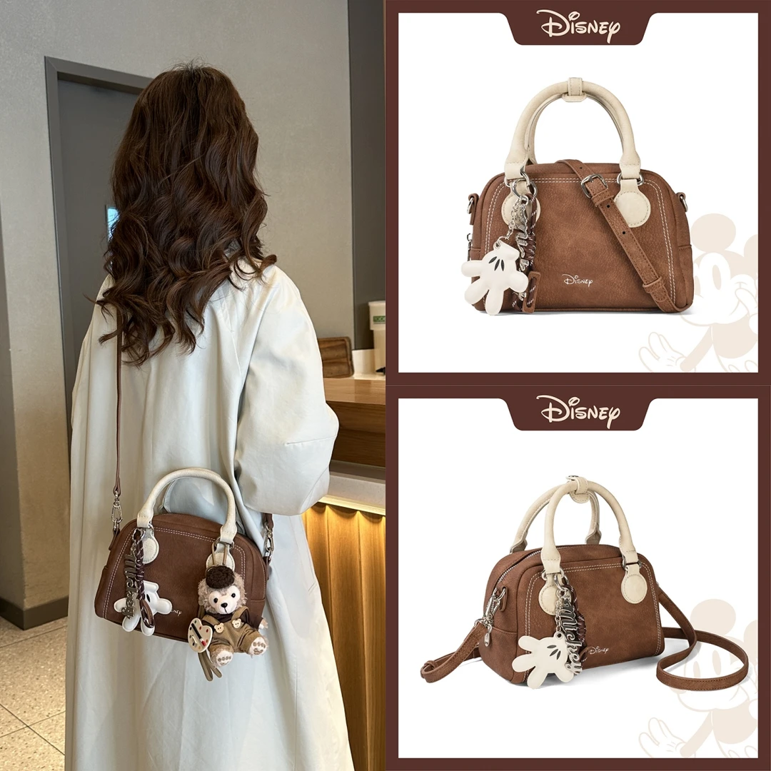 Disney/迪士尼『提拉米苏』手提包正品雅丹风百搭波士顿单肩斜挎包