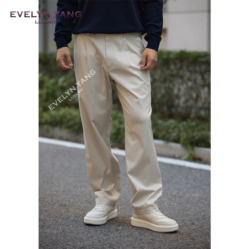 EVELYN YANG男士秋季新品ZZ96棉休闲裤宽松舒适直筒户外透气