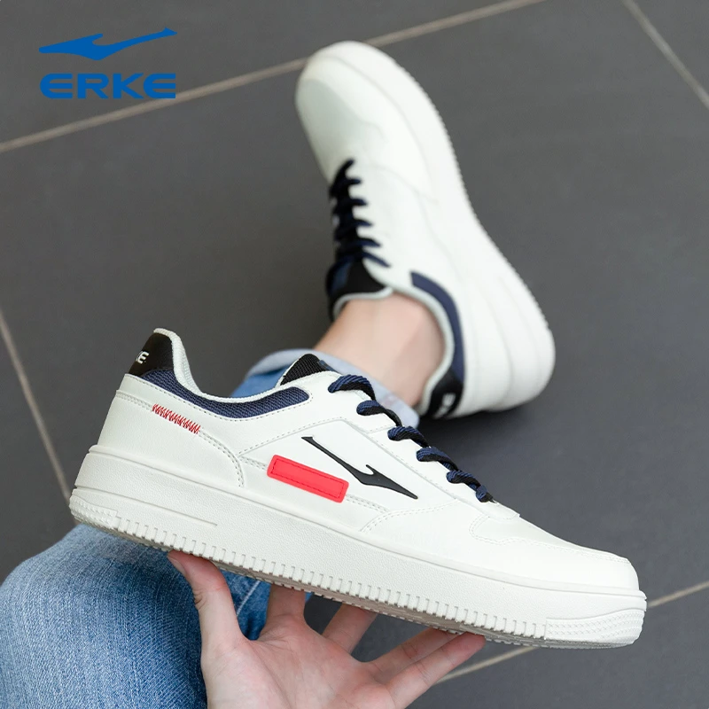 erke/鸿星尔克板鞋男鞋春夏季新款休闲学生潮流百搭爆款小白鞋潮