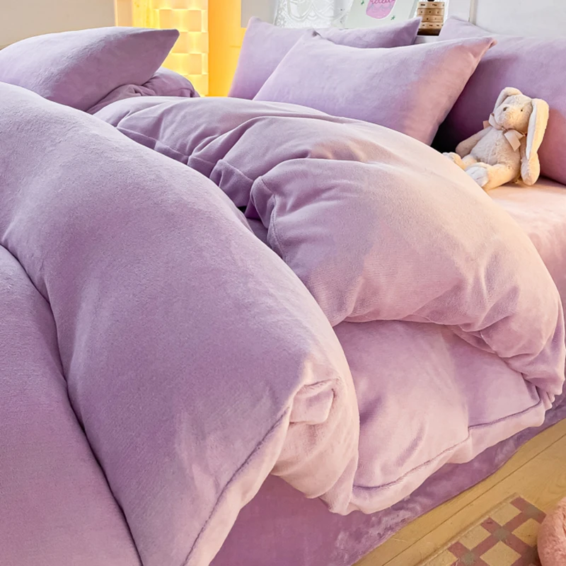 冬季加厚珊瑚牛奶绒被套单件儿童单人被罩150x200x230法兰绒被单