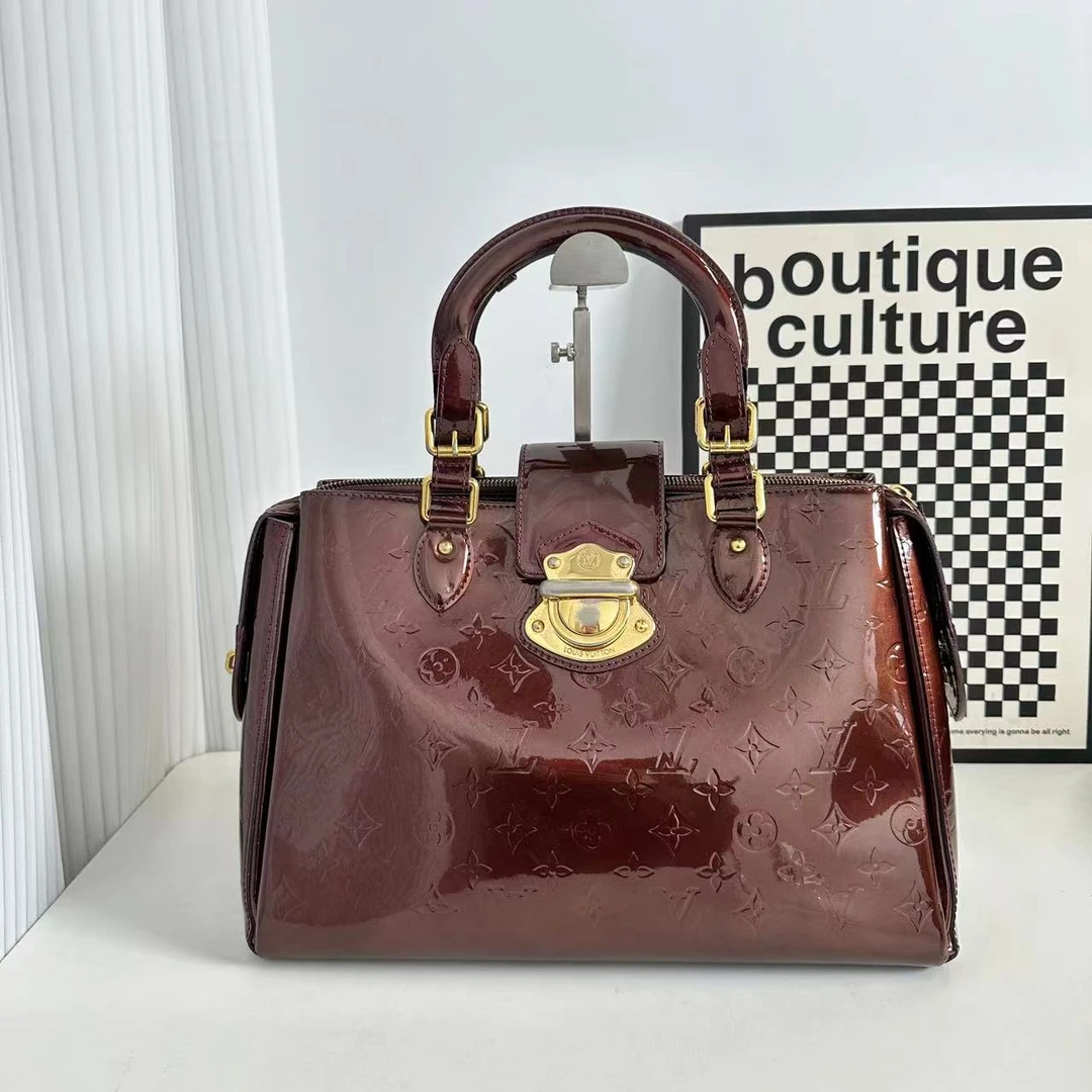 95新 LouisVuitton/路易威登 漆皮手提包【奢满满奢品】m100050