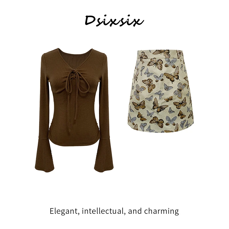 Yeah Me-【落日初暮】原创设计时尚显瘦套装连衣裙-B8614Q-B9640Q