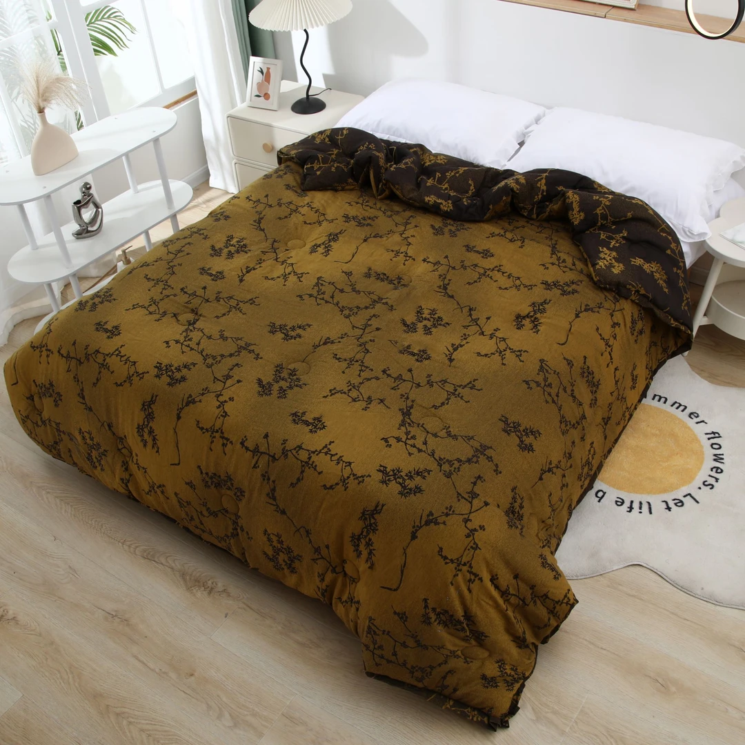 【黑金梅花-被】传统中式中国风中古风简约高端高精密秋冬季被