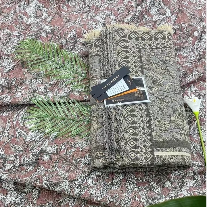 【奖品-流苏毯】中古老钱风多功能纯棉轻奢复古沙发毯