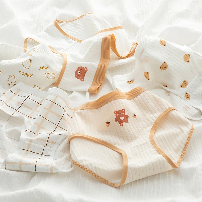 儿童内裤薄款透气女生学生抗菌内档三角8到9-12-15岁舒适中腰全棉