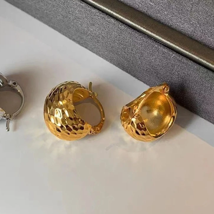 铜合金耳饰 耳饰中式小提篮复古法式素款手工个性小众设计感Z1867