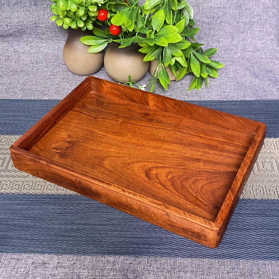 MH实木果盘木托盘独板干泡盘文玩木制茶托盘家用多功能收纳榫卯