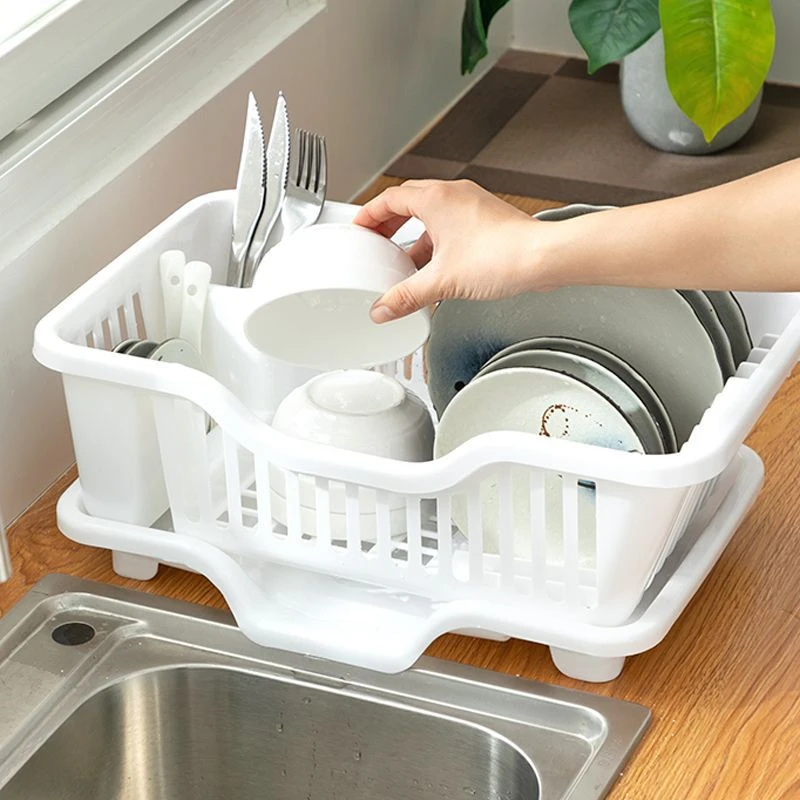 碗筷沥水架加厚收纳盒碗柜多功能家用厨房大号分区沥水碗碟置物架
