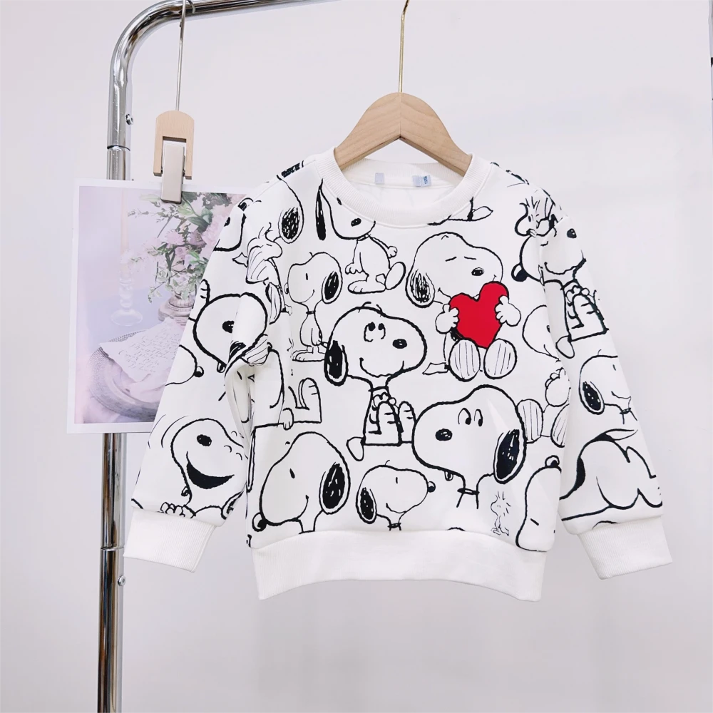 儿童时尚春秋款毛圈卫衣  米白色 027A