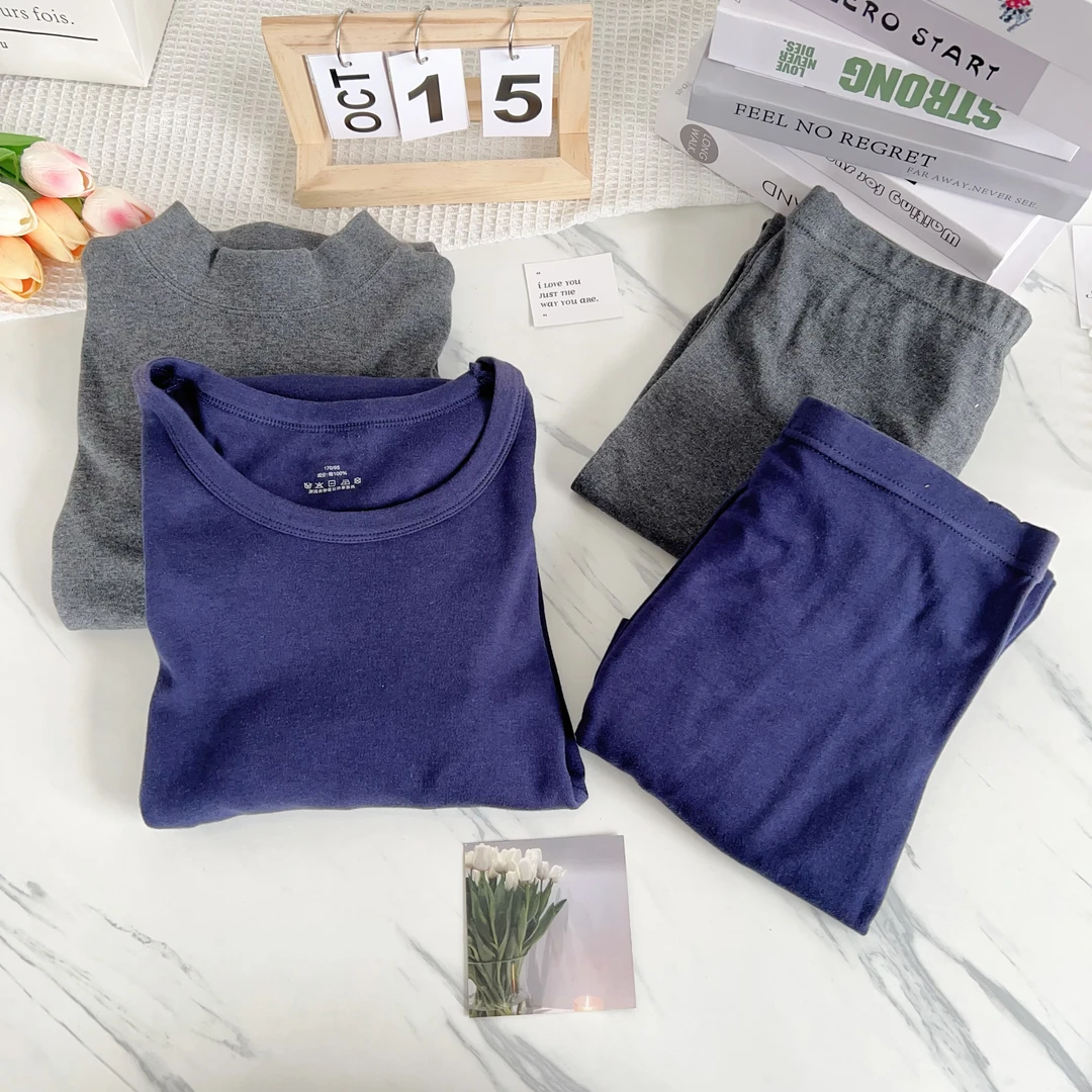 盒装！！男士春秋精梳棉亲肤透气保暖秋衣裤套装  161X