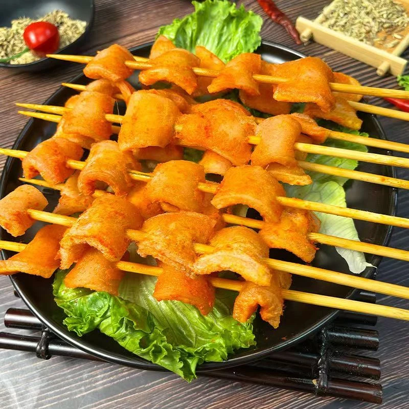 香辣猪皮大串烧烤串200串铁板油炸猪肺串火锅串串半成品肉皮小串