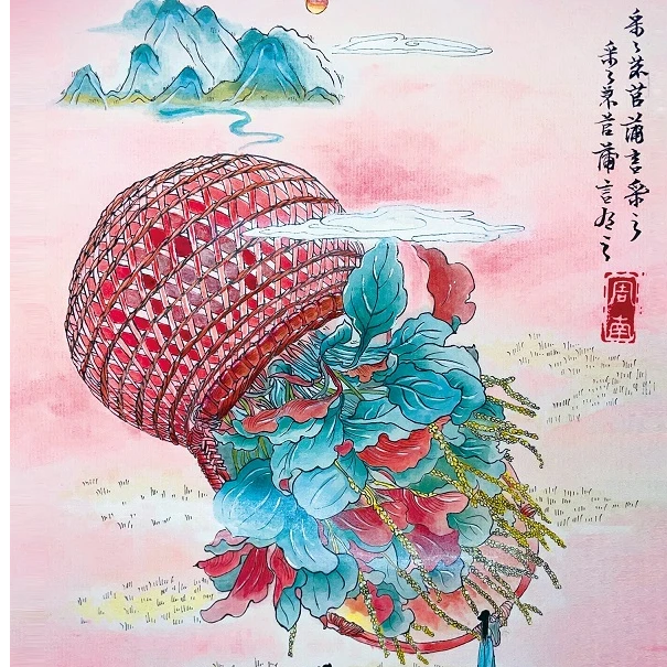 雨雨【拆盒】灵犀工作室收藏手绘A5大卡诗经绘卷收藏卡片 默认代拆