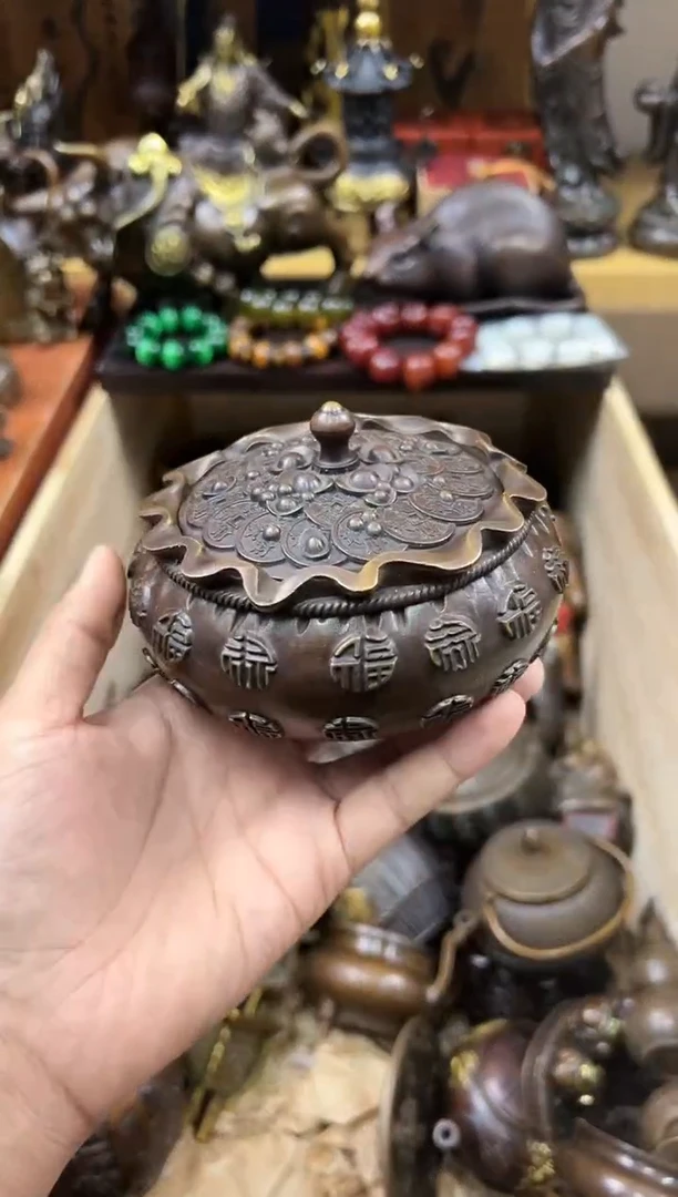 【闪购商品】铜器收收藏藏摆件福袋烟缸