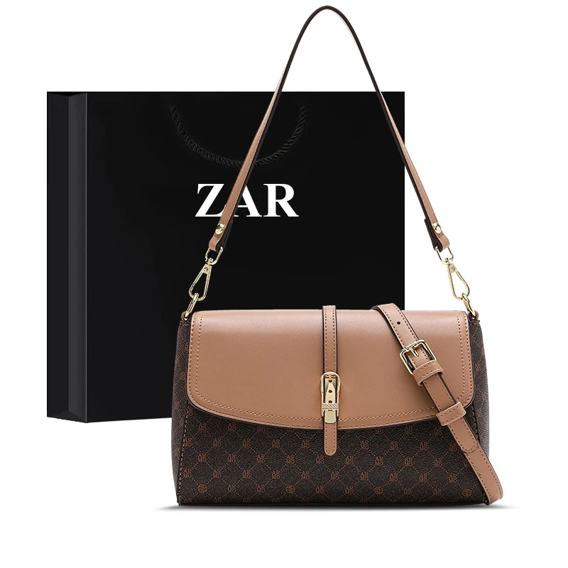 ZAR&RUILR/查瑞娜中年女士妈妈斜挎包大容量高级感时尚单肩手提包