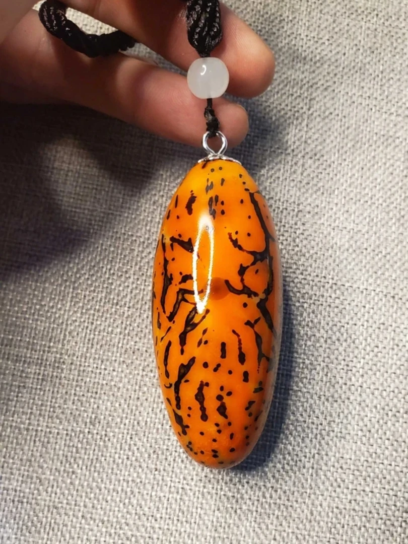 天然果实千眼菩提橙色果 心想事橙