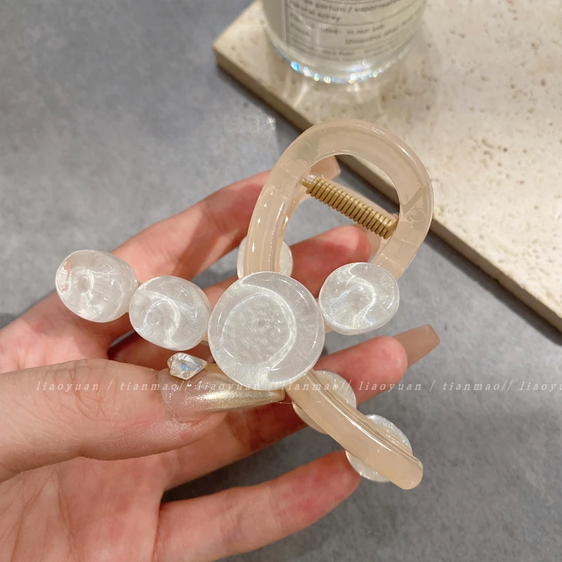 非金属亚克力发饰 气质盘发抓夹ins发夹女后脑勺发卡鲨鱼夹子头饰