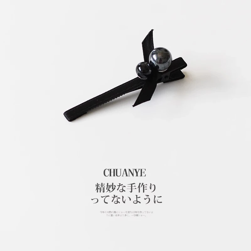 简约珍珠一字发夹头饰夹头发的夹子新款碎发卡子刘海夹鸭嘴夹