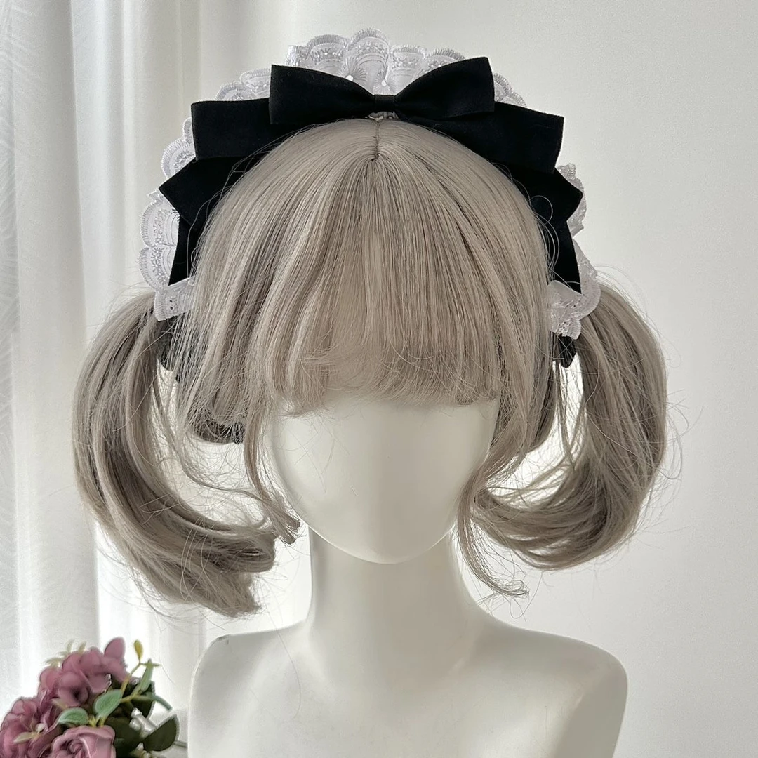 doll感Lolita发箍复古优雅女仆黑白发饰可爱洛丽塔蝴蝶结kc配饰